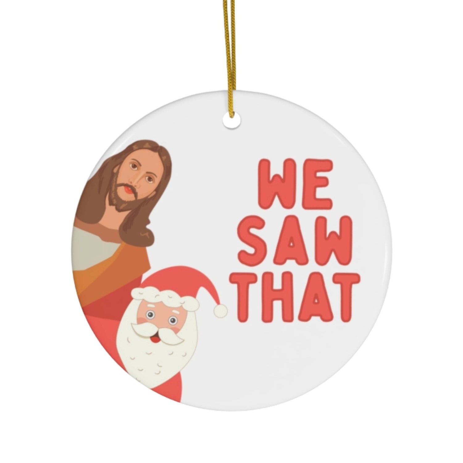 Santa Jesus Christmas Ornament - SPARROW