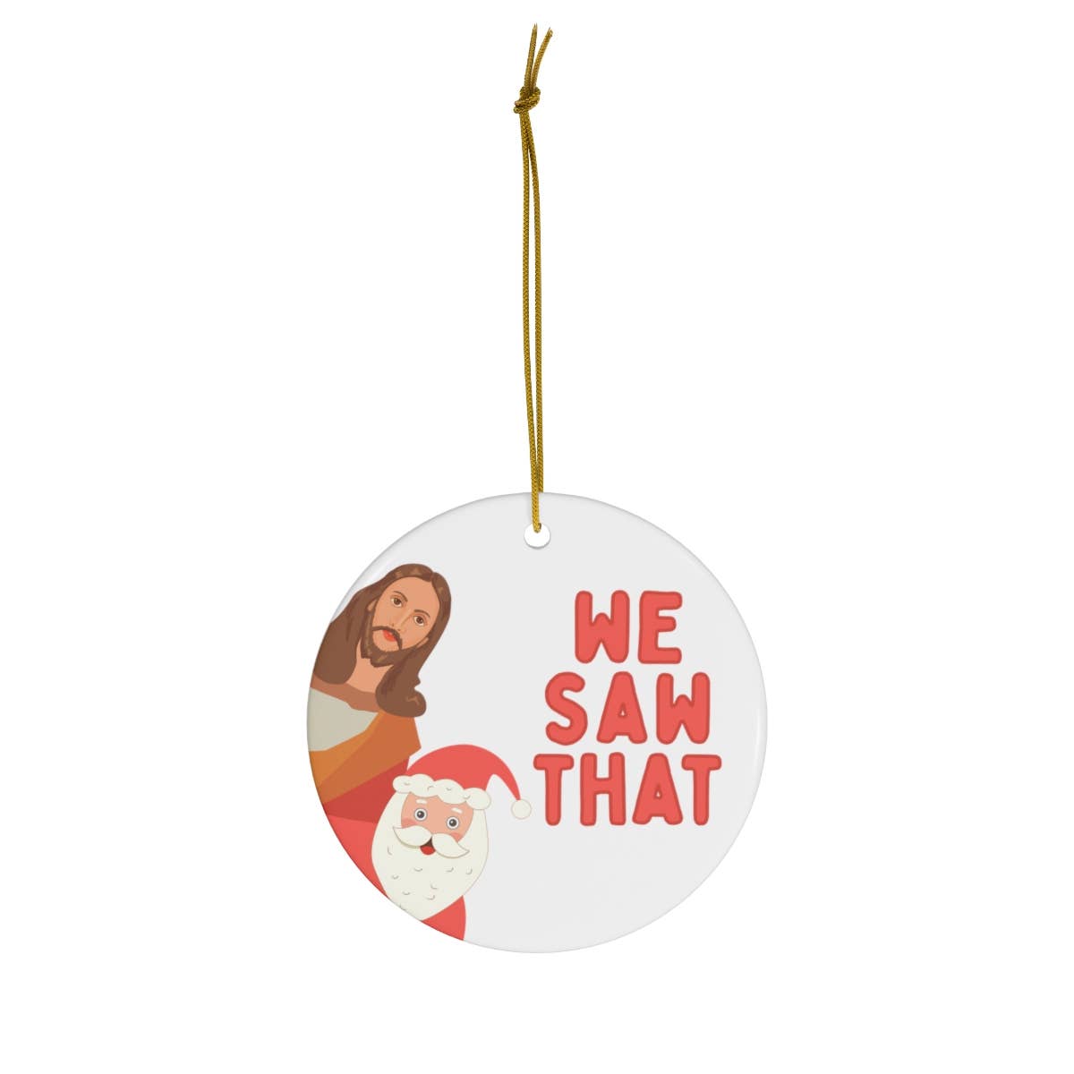 Santa Jesus Christmas Ornament - SPARROW