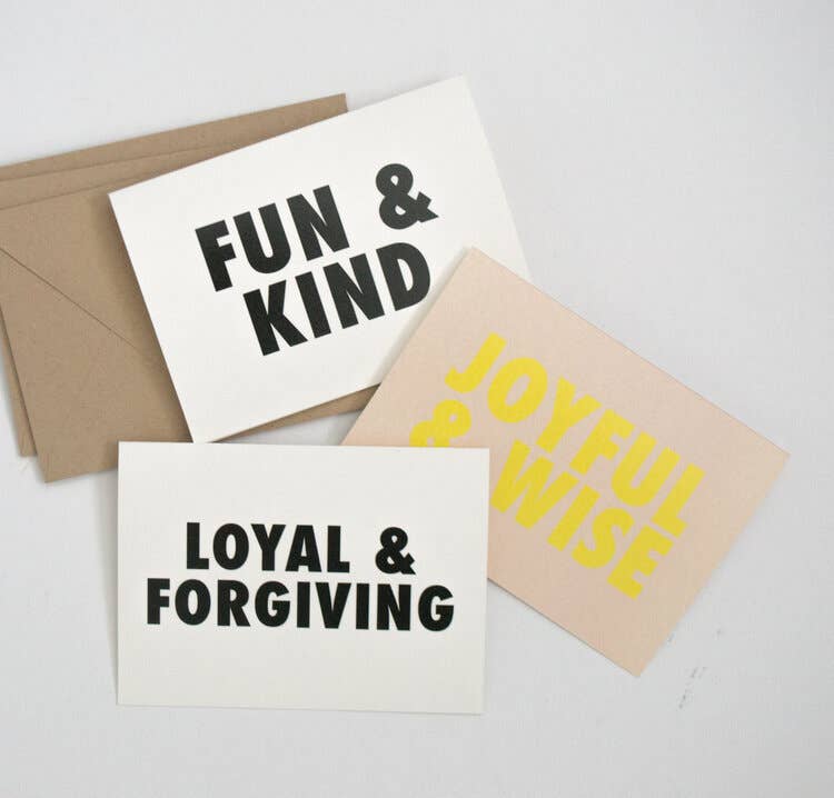 Set of 6 Mini Affirmation Greeting Cards - SPARROW