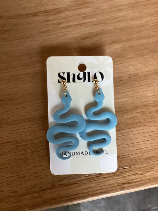 Shylo Snake Earrings Blue - SPARROW