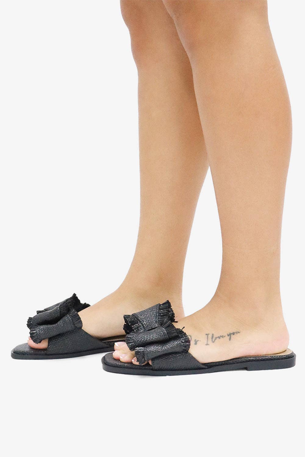 Sierra Bow Sandals - Black - SPARROW