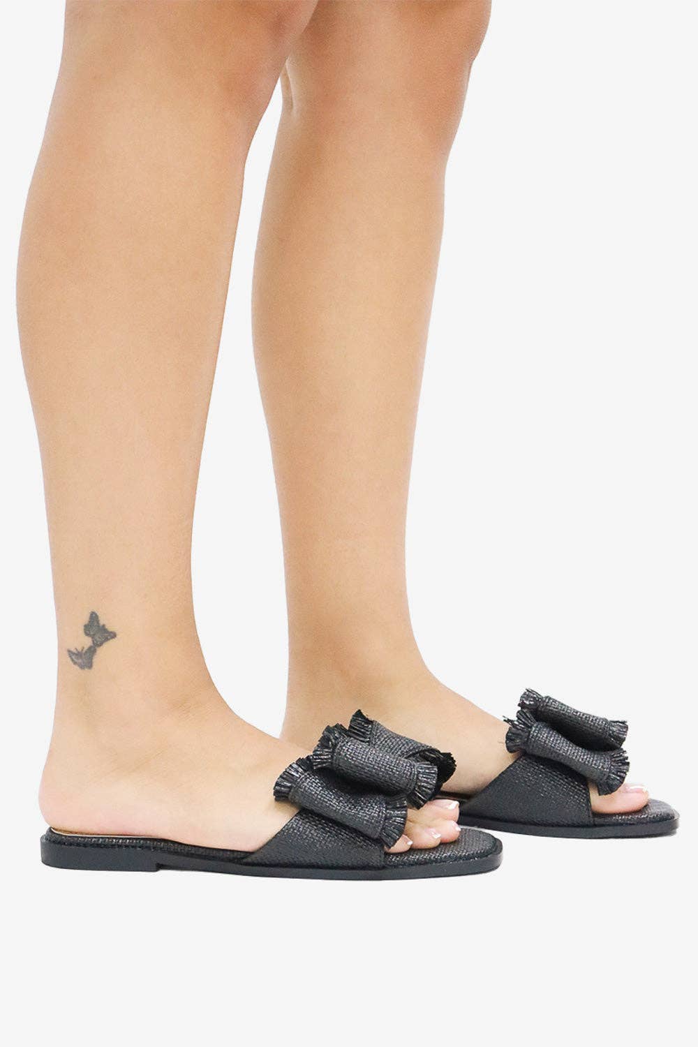 Sierra Bow Sandals - Black - SPARROW