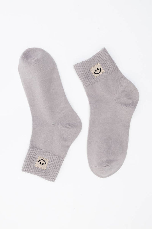 Smile Socks - Grey - SPARROW