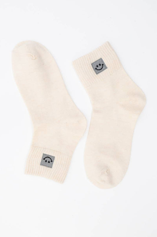 Smile Socks - Ivory - SPARROW
