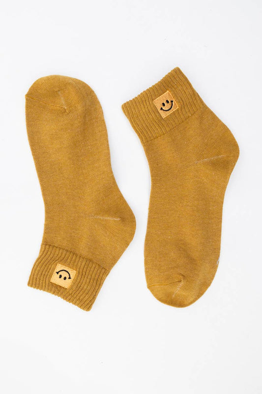 Smile Socks - Mustard - SPARROW