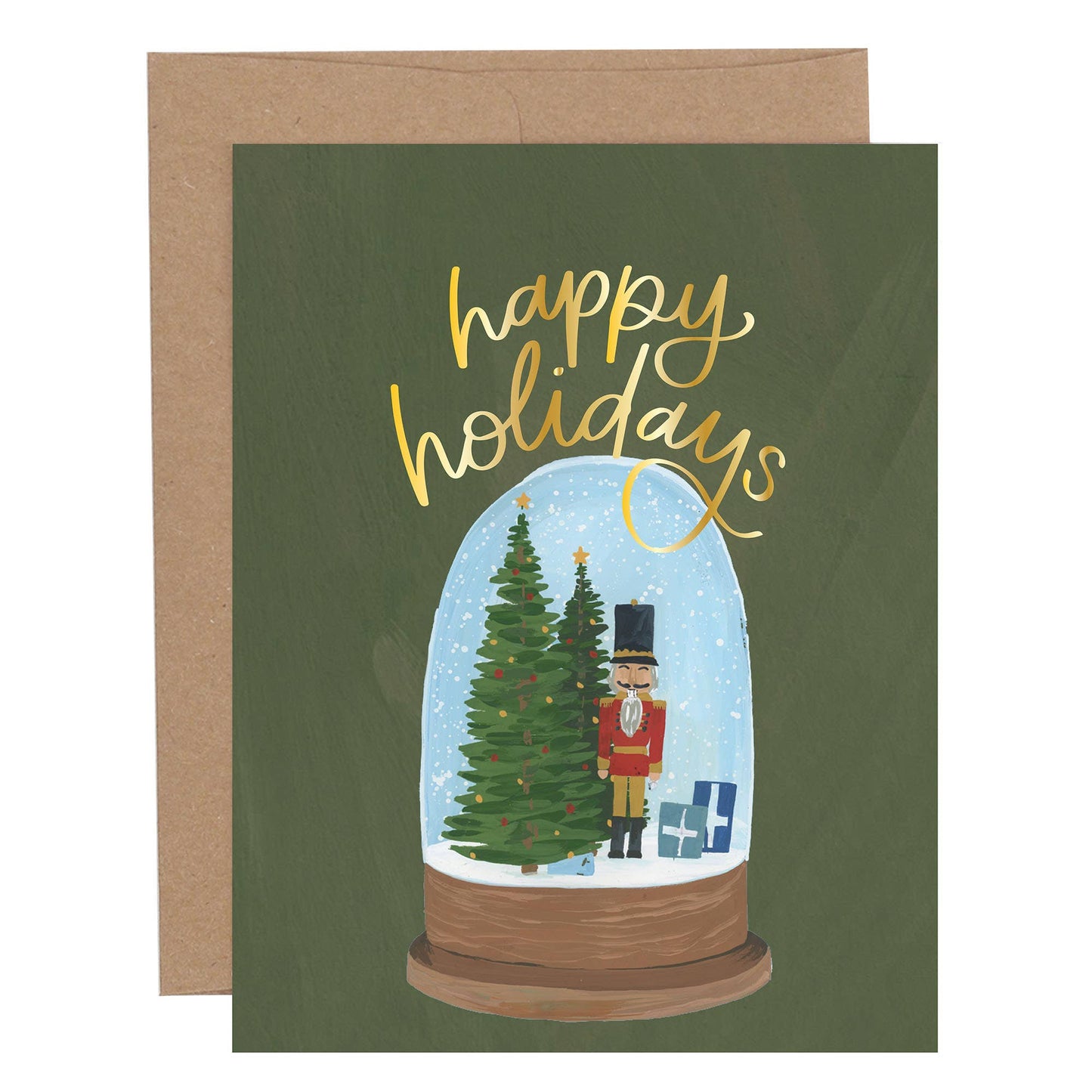 Snow Globe Happy Holidays Greeting Card - SPARROW