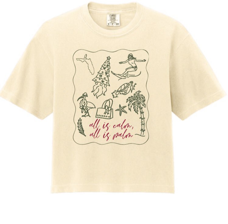 Sparrow 2025 Holiday Crop Tee - Natural Color - PREORDER - SPARROW