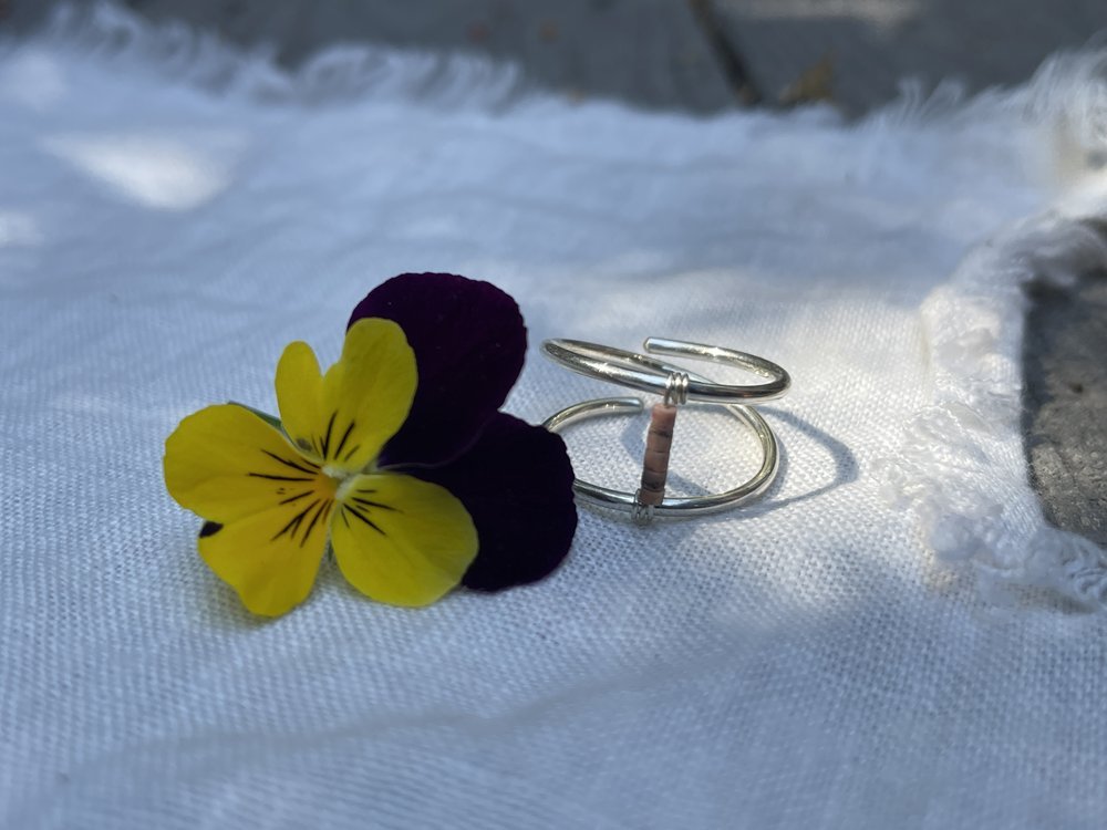 Sting Bling Day Dream Ring - Sterling Silver with Pink Beads - SPARROW