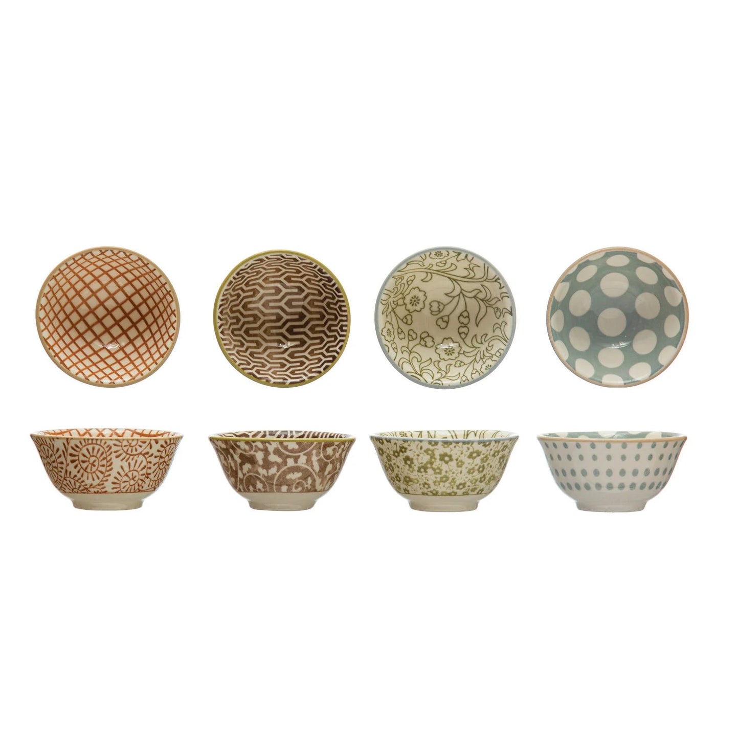 Stoneware Pinch Pots - Set of 4 - SPARROW