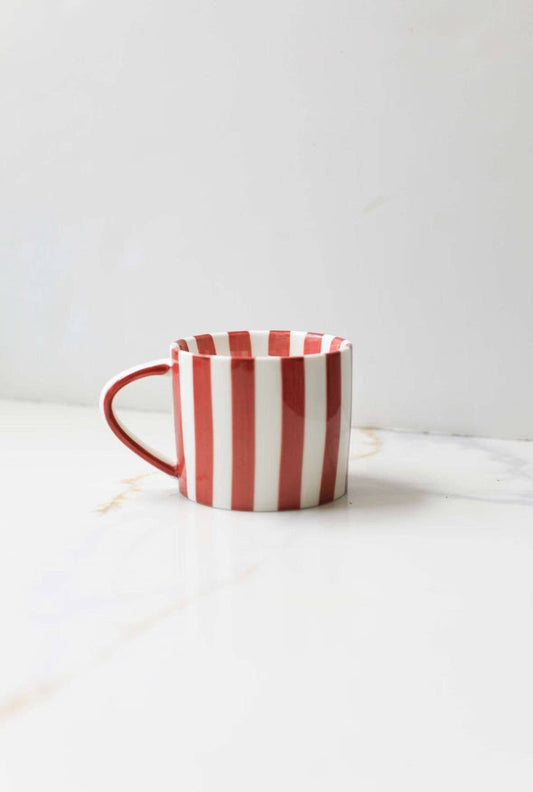 Striped Mug - Red - SPARROW