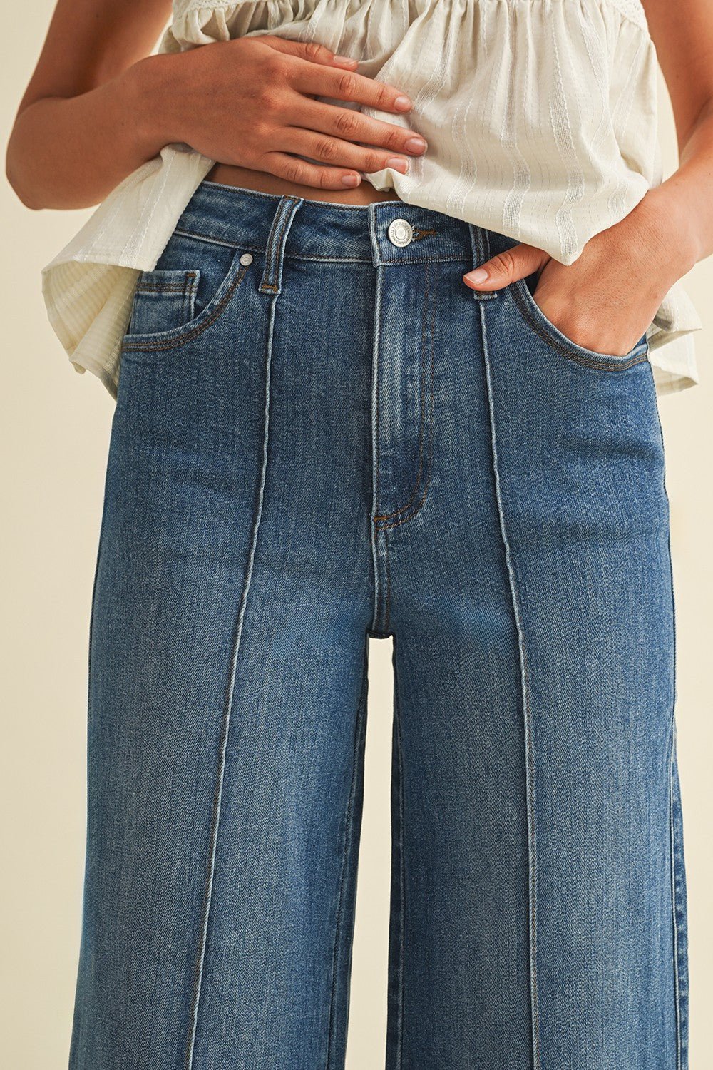 Thea Wide Leg Jeans - SPARROW