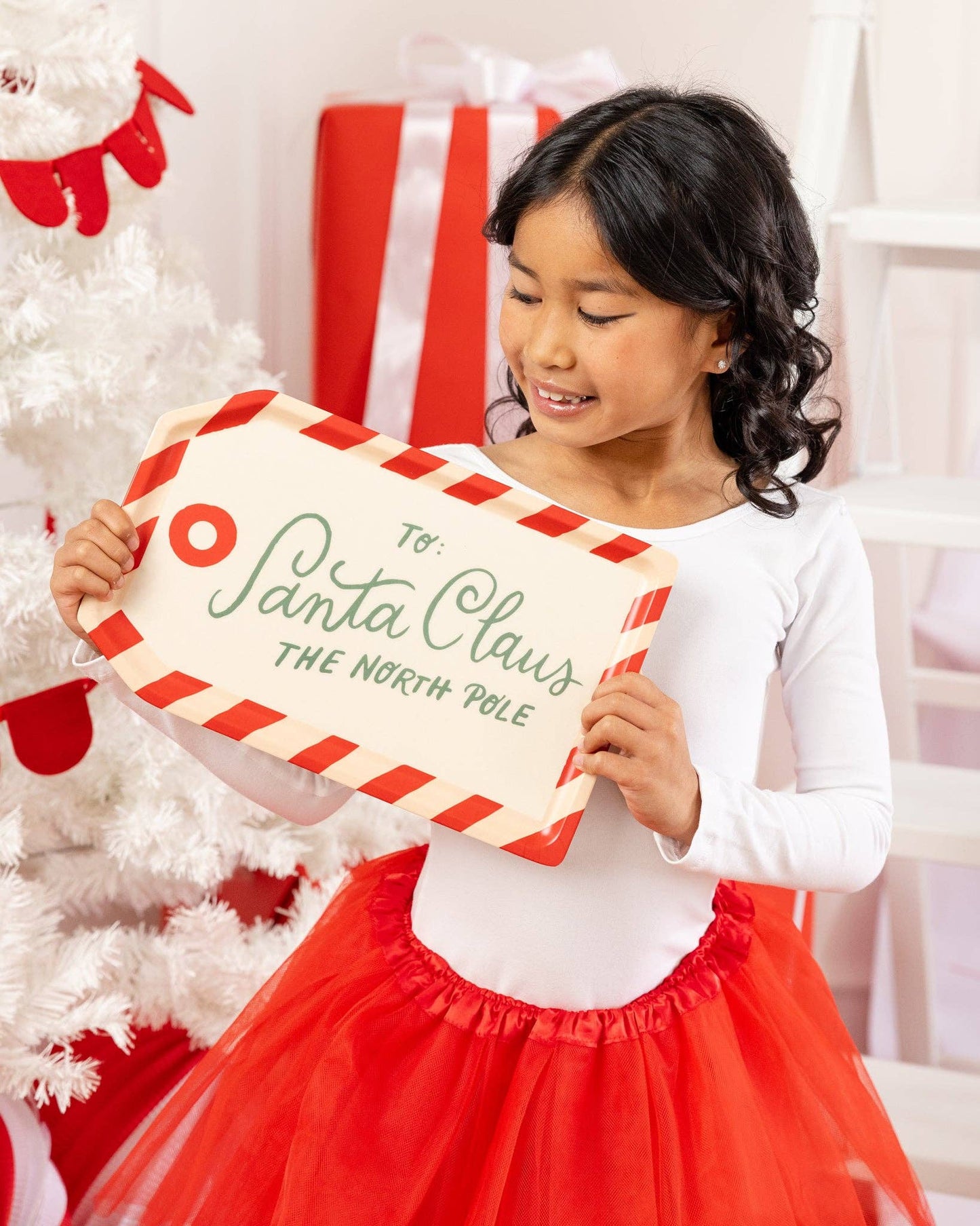 To Santa Tag Bamboo Tray - SPARROW