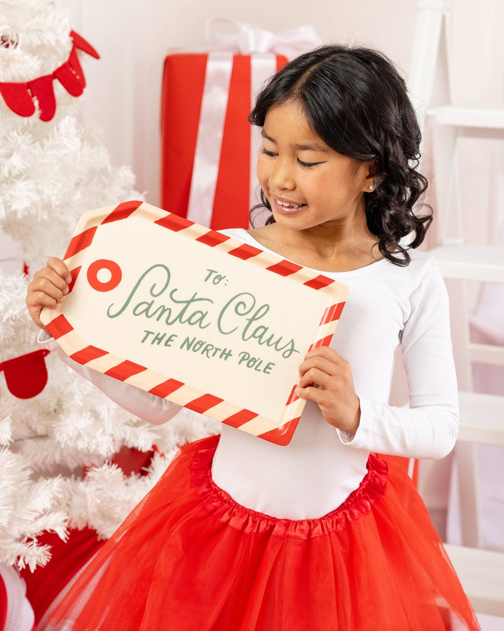 To Santa Tag Bamboo Tray - SPARROW