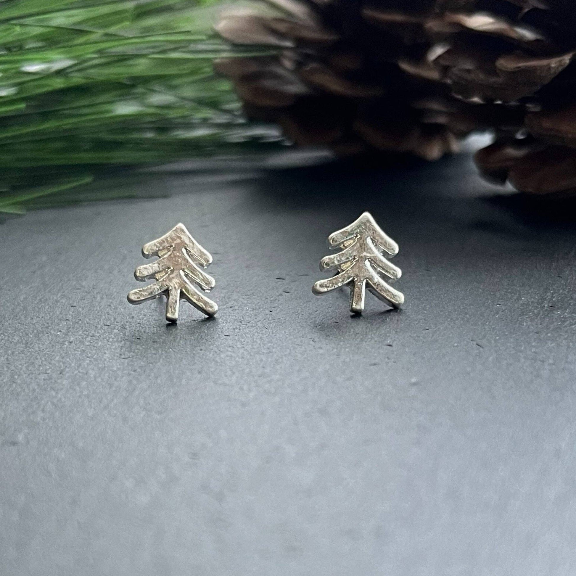 Tree Stud Earrings - Silver - SPARROW