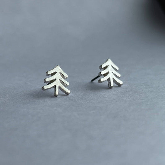 Tree Stud Earrings - Silver - SPARROW