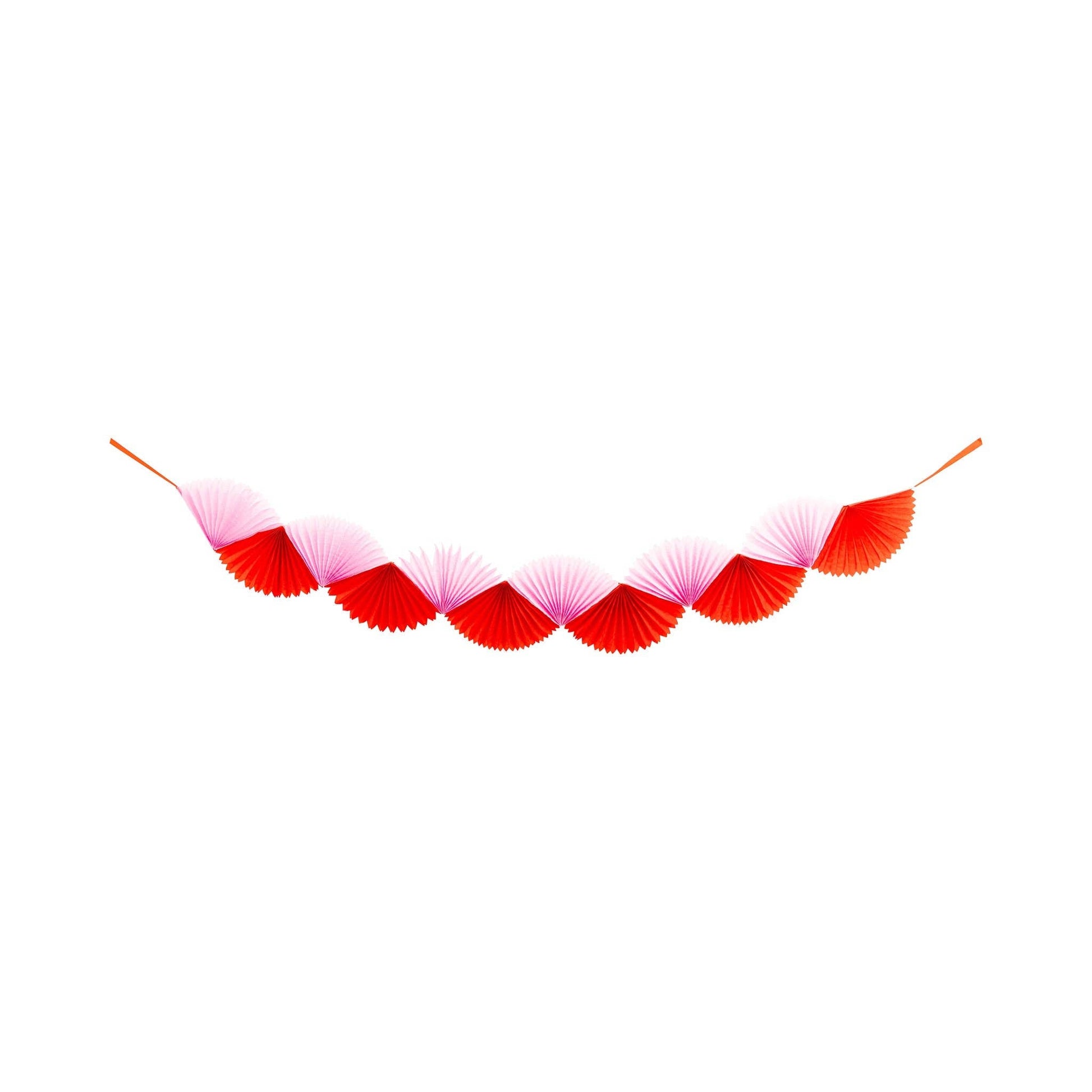 VAL1204 - Pink and Red Double Tissue Bunting Banner - SPARROW