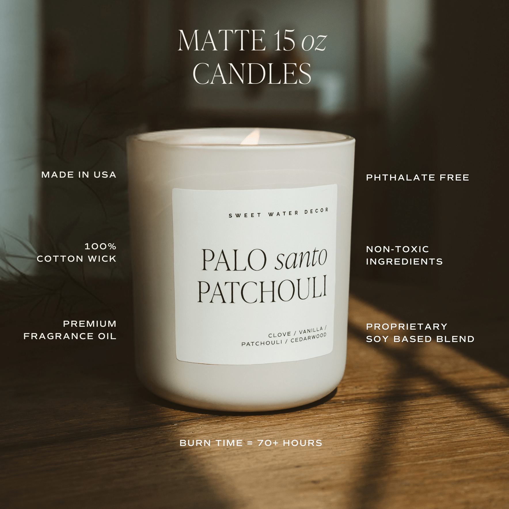 Weekend 15 oz Soy Candle, Matte Jar - SPARROW