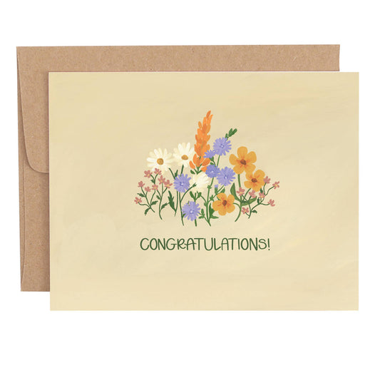 Wildflower Congrats Greeting Card - SPARROW