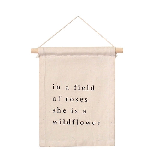 Wildflower Hang Sign - Canvas Material - SPARROW