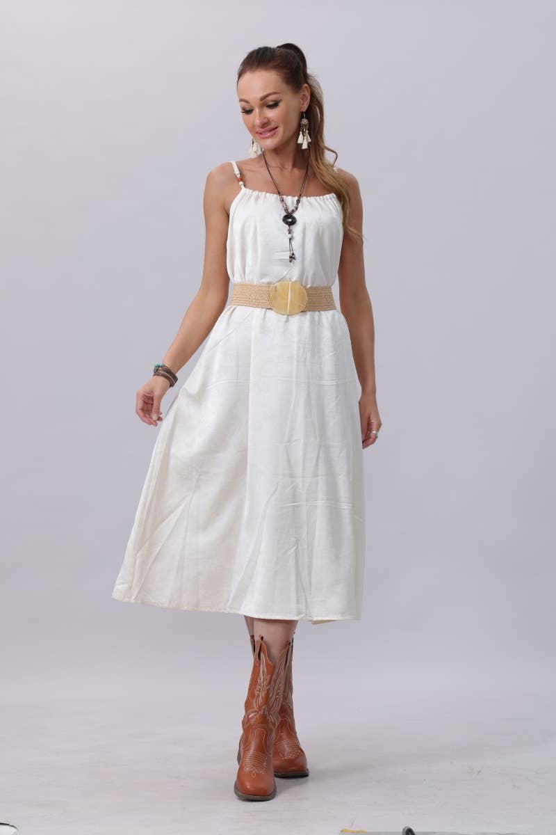 Woven Belt with Oversized Buckle - Black - SPARROW