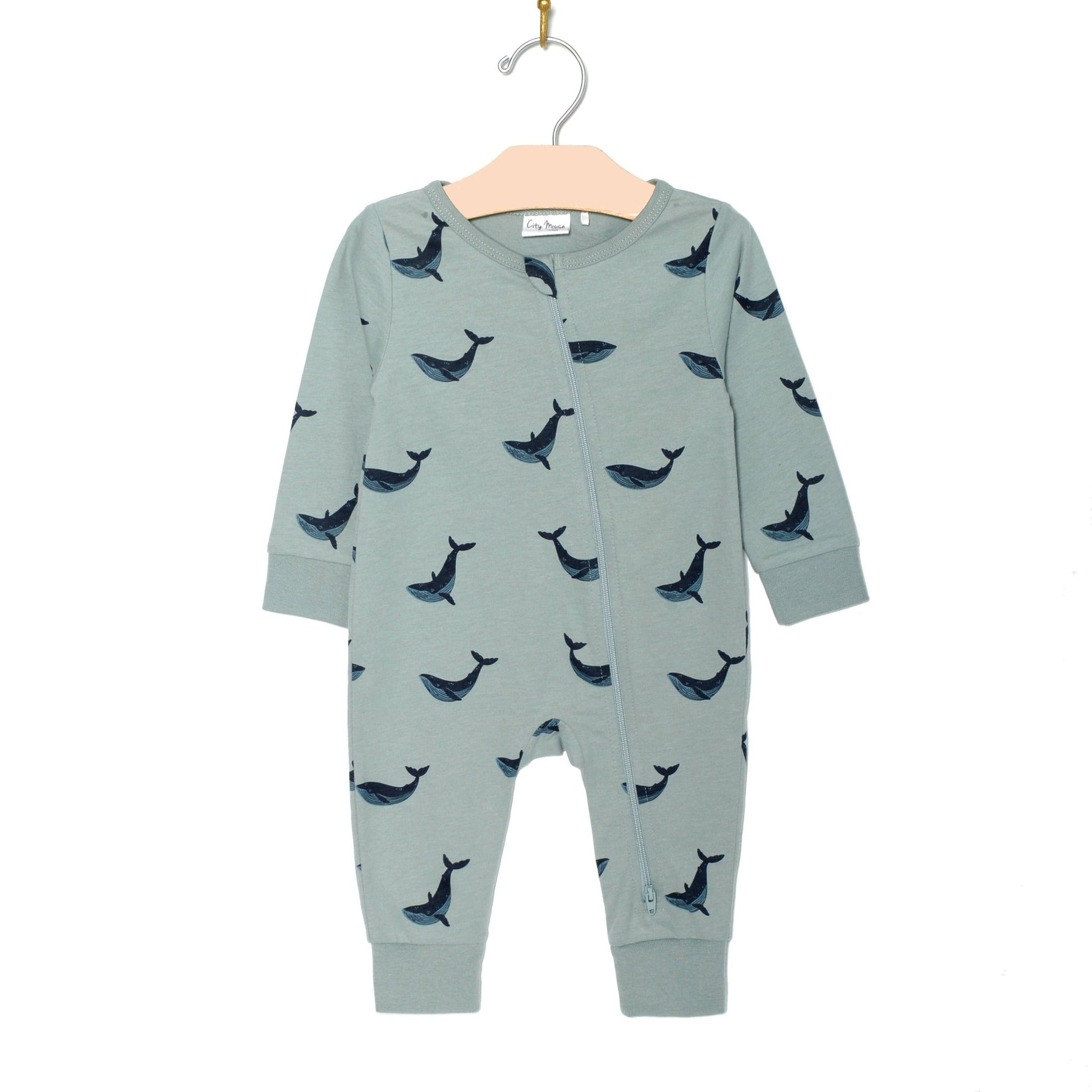 Zip Romper - Blue Whale - SPARROW