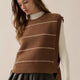 Zoe Sweater Vest - Espresso - SPARROW