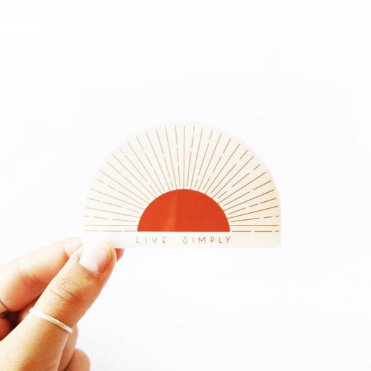 Live Simply, Sun - vinyl sticker