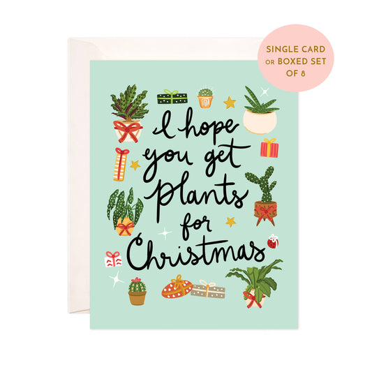 Plants for Xmas Greeting Card - Plant Shop Christmas Card