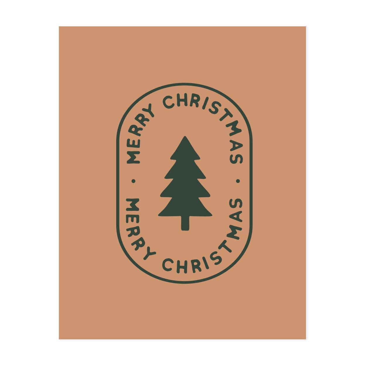 Merry Christmas Tree Wall Art Print