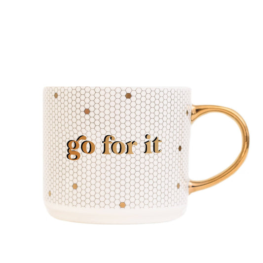 Go For It Gold Tile Coffee Mug - SPARROW